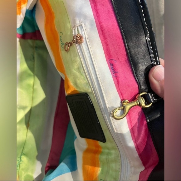 Coach EUC Princess Street Raffia and Patent Leather Legacy Tote Bag - Picture 15 of 15